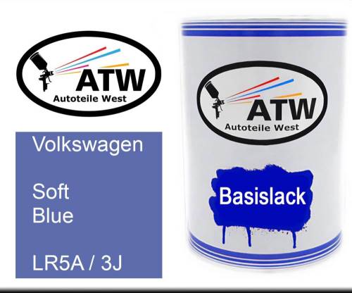 Volkswagen, Soft Blue, LR5A / 3J: 500ml Lackdose, von ATW Autoteile West.